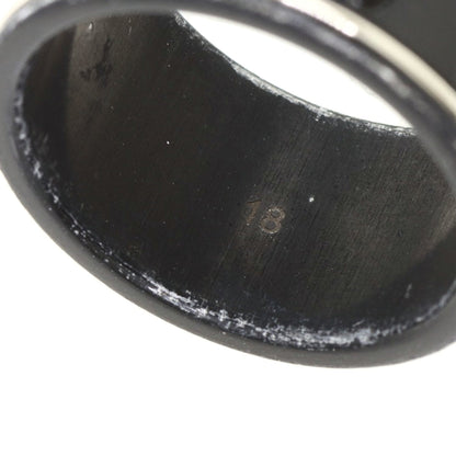 Gucci Icon Wide Black Corundum #12 Ring K18 White Gold Ladies GUCCI