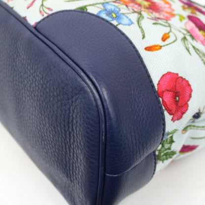 Gucci Shoulder Bag Flora Tote Day 50th Anniversary Blue Ladies