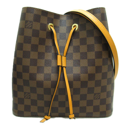 LOUIS VUITTON Neo Noe Shoulder Bag Brown Ebene Saffron Damier PVC coated canvas N40213