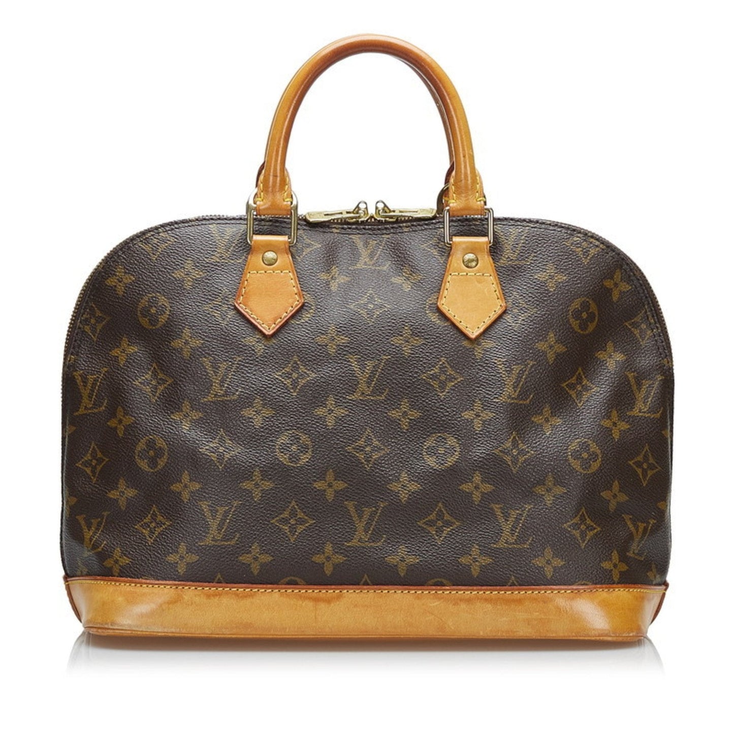 LOUIS VUITTON Monogram Alma PM Handbag M51130 Brown PVC Leather Ladies
