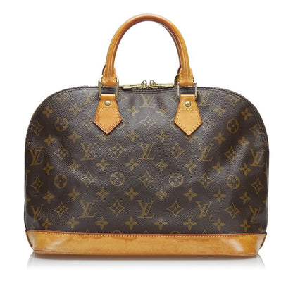 LOUIS VUITTON Monogram Alma PM Handbag M51130 Brown PVC Leather Ladies