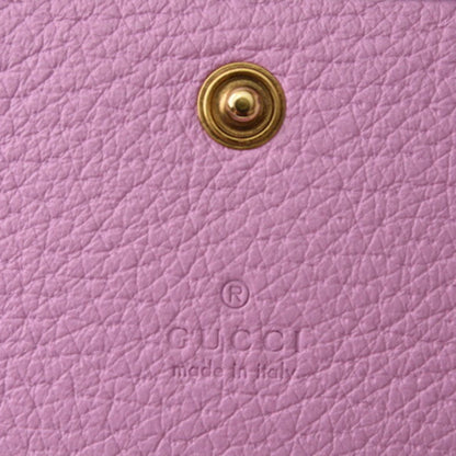 Gucci Mini Wallet/Coin Case GUCCI Folding Wallet 499783 GG Marmont Rhinestone Rose Pink