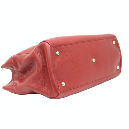 Gucci Shoulder Bag Bamboo Red Ladies