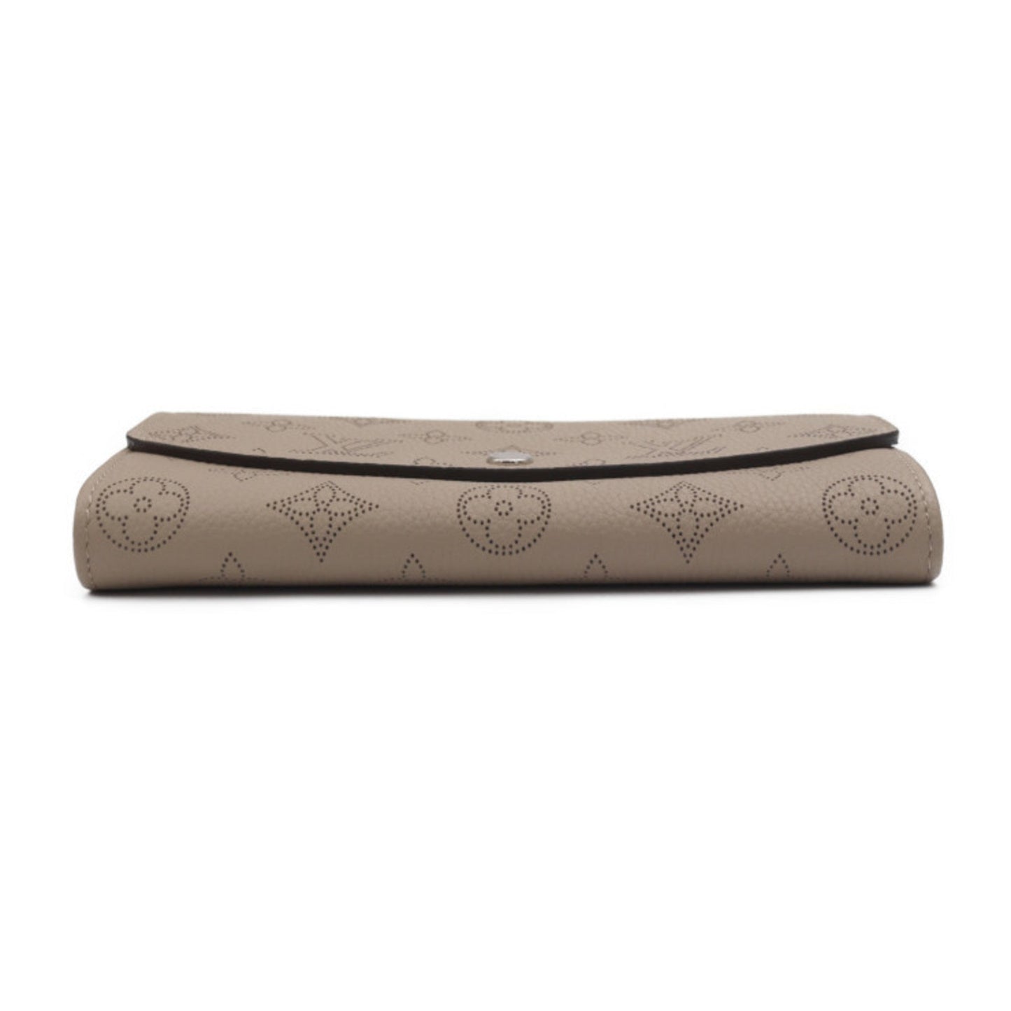 LOUIS VUITTON Portefeuille Iris Bifold Wallet M60144 Monogram Mahina Galle Beige Series Silver Hardware Long