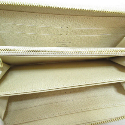 LOUIS VUITTON Zippy Wallet Round Long Wallet Ivory Damier Azur PVC coated canvas N60019
