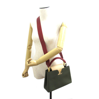LOUIS VUITTON CapucineBB Khaki Beige Taurillon Clemence Leather leather
