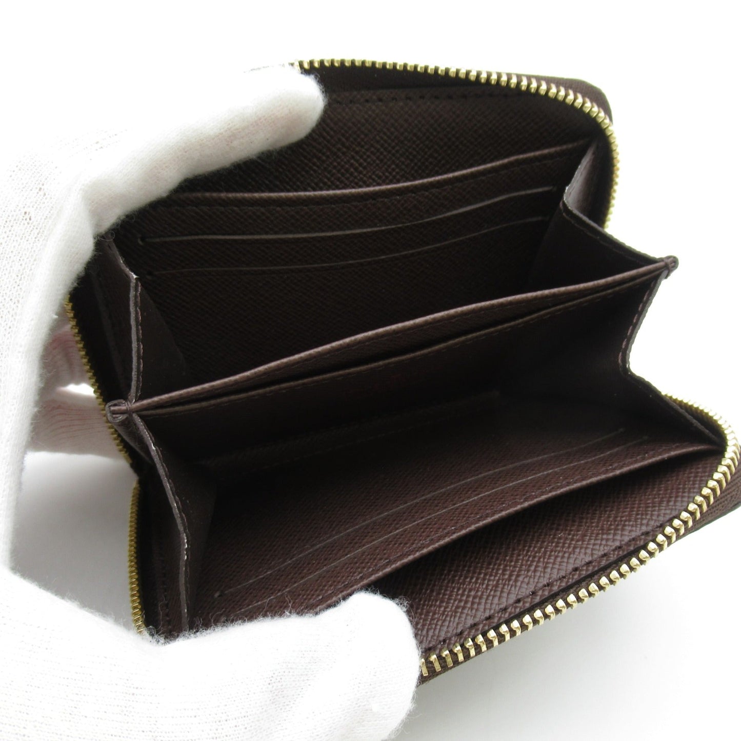 LOUIS VUITTON Zippy Coin Purse Coin Pocket Brown Ebene Damier PVC coated canvas N63070