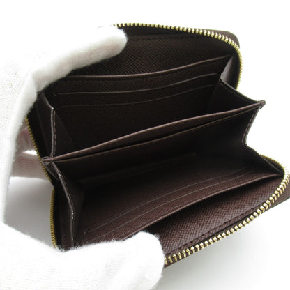 LOUIS VUITTON Zippy Coin Purse Coin Pocket Brown Ebene Damier PVC coated canvas N63070
