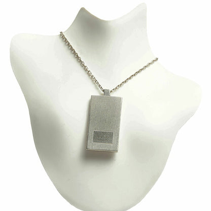Gucci Plate Necklace Silver Metal Ladies GUCCI