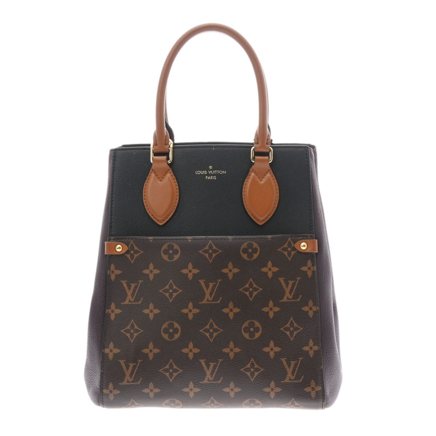 LOUIS VUITTON Monogram Fold Tote PM Noir Wine M45389 Women's Canvas Bag
