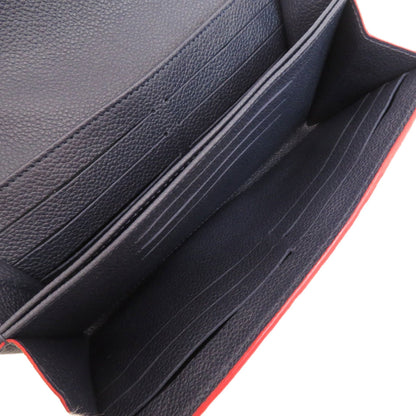 LOUIS VUITTON M62127 Portefeuille Pont Neuf Emplant Long Wallet Women's