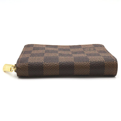 LOUIS VUITTON Zippy coin purse Brown Ebene Damier PVC coated canvas N63070