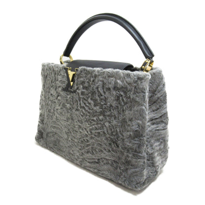 LOUIS VUITTON CapucineBB Black Gray leather