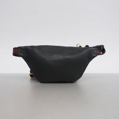 Gucci body bag 527792 leather black gold metal
