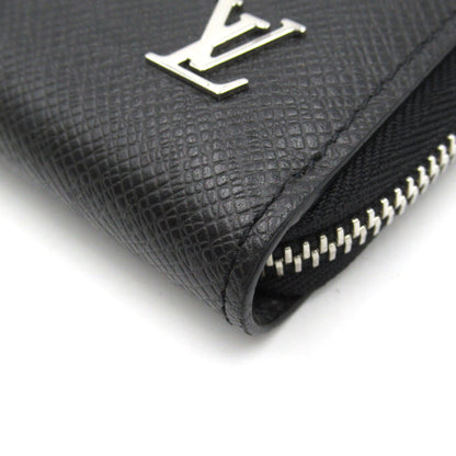 LOUIS VUITTON Zippy Dragonne Black Black Taiga leather M69409