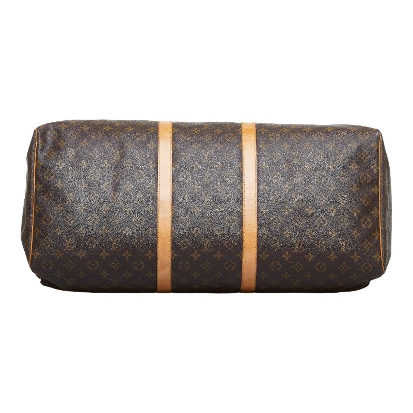 LOUIS VUITTON Monogram Keepall 60 Boston Bag M41422 Brown PVC Leather Ladies