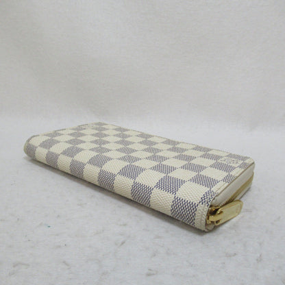 LOUIS VUITTON Zippy Wallet Round Long Wallet Ivory Damier Azur PVC coated canvas N60019