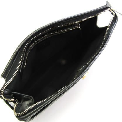 Gucci Unisex Leather Clutch Bag Black