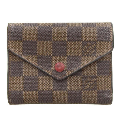 LOUIS VUITTON Damier Portefeuille Victorine Trifold Wallet Ebene N41659