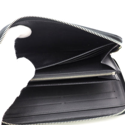 LOUIS VUITTON M30056 Zippy Organizer Taiga Long Wallet Black Men's