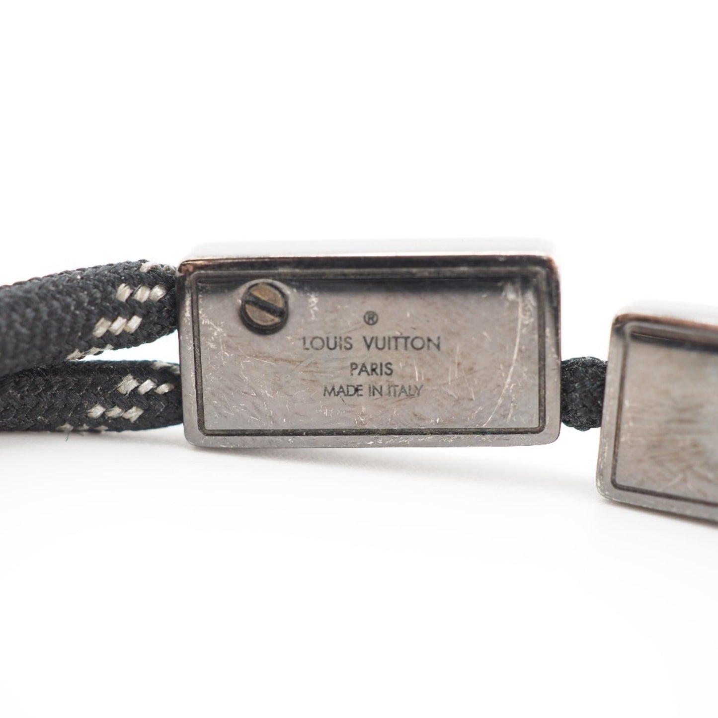 LOUIS VUITTON/ MP2231 LV Satellite Logo Bracelet Black Unisex