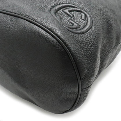 Gucci Soho Backpack Rucksack Leather Black 368587