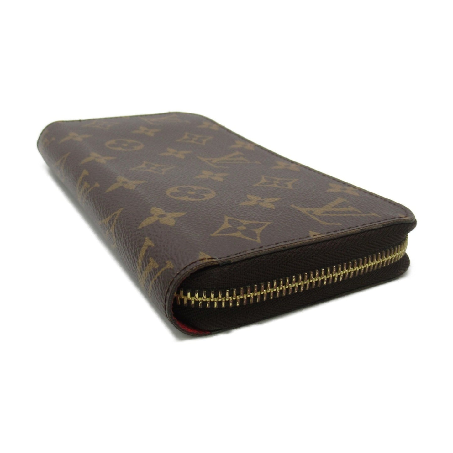 LOUIS VUITTON Zippy Wallet Round Long Wallet Brown Coquelicot Monogram PVC coated canvas M41896