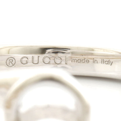 Gucci K18WG Ring GG Running # 10 Silver Ladies 18K K18 White Gold