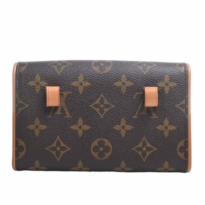 LOUIS VUITTON Monogram Pochette Florentine Waist Bag M51855 Brown Women's