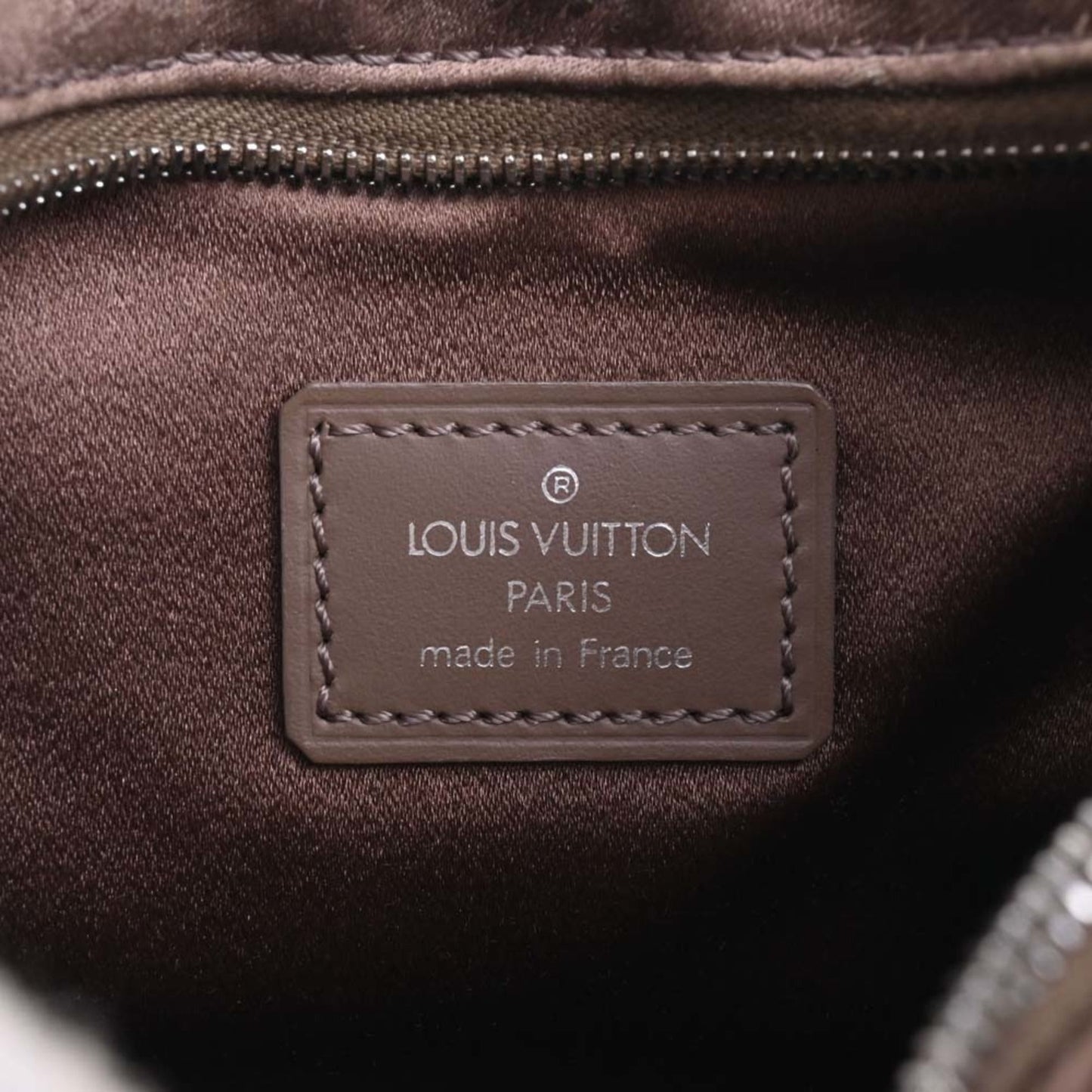 LOUIS VUITTON Monogram Satin Little Boulogne Handbag M92143 Brown Women's