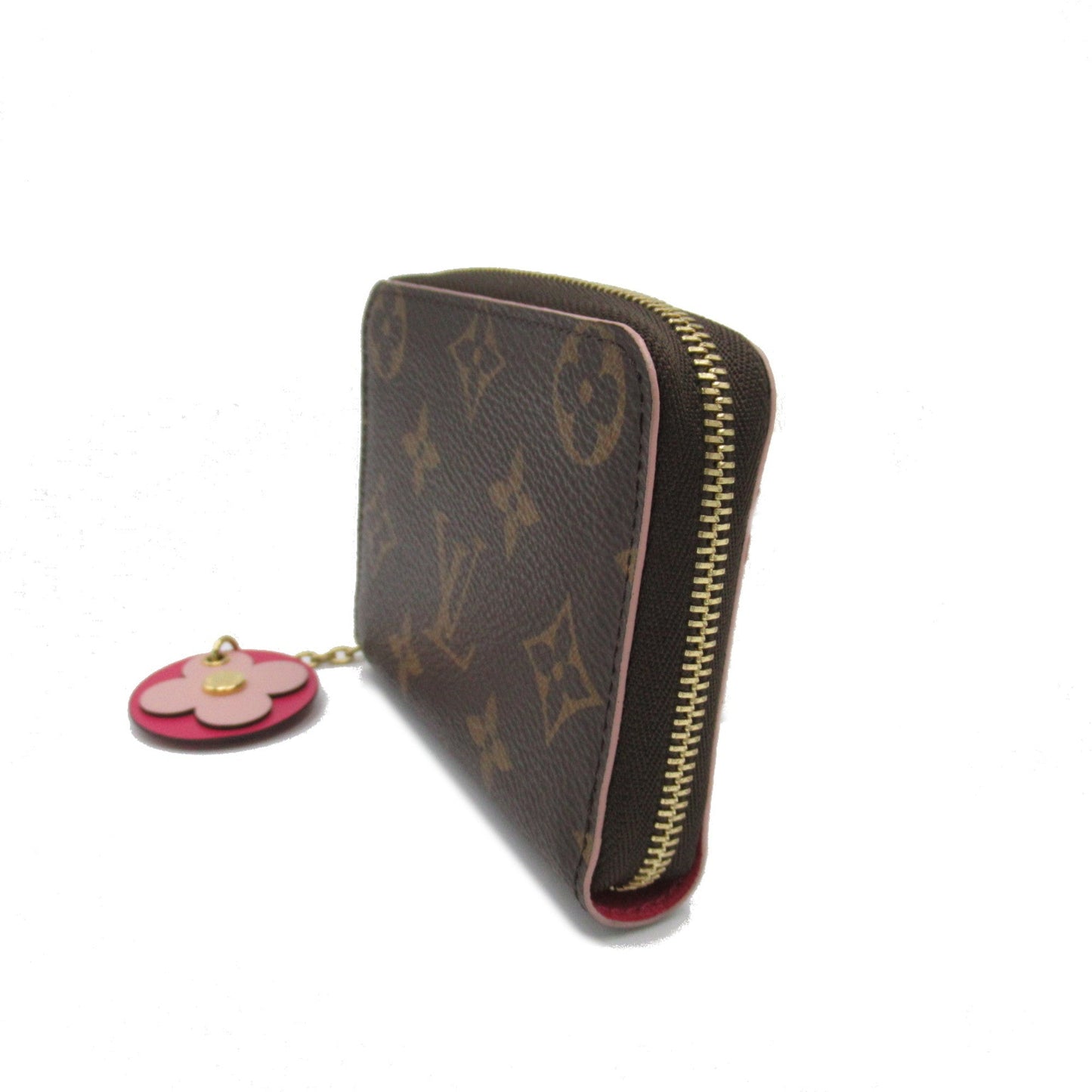 LOUIS VUITTON Zippy Coin Purse Blooming Flower Brown Pink Hot pink Monogram PVC coated canvas M68332
