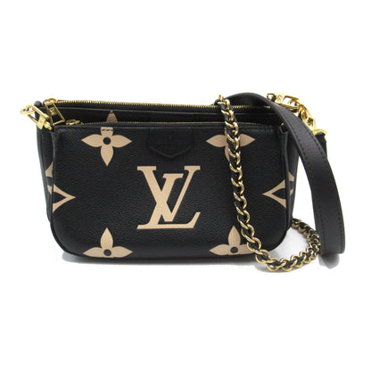 LOUIS VUITTON Multi Pochette Accessoires Black Monogram empreinte leather M45777