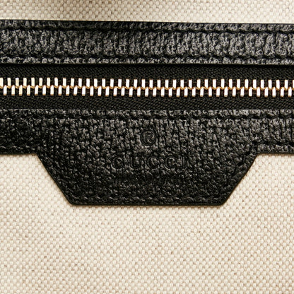 Gucci Offdia GG Medium Tote Bag 631685 Black Canvas Leather Ladies GUCCI
