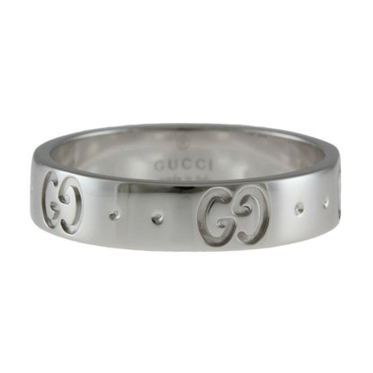 Gucci Icon Ring No. 7.5 18K K18 White Gold Women's