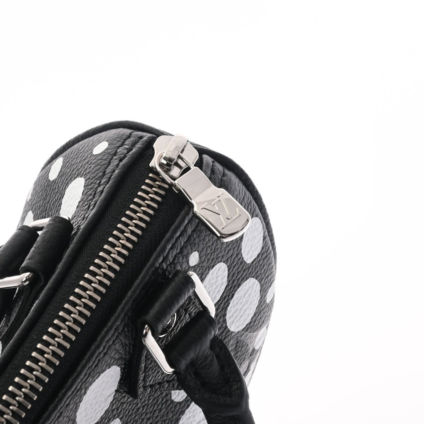 LOUIS VUITTON Monogram Nano Speedy Yayoi Kusama Collaboration Black White M81456 Women's Implant [Dot] Shoulder Bag
