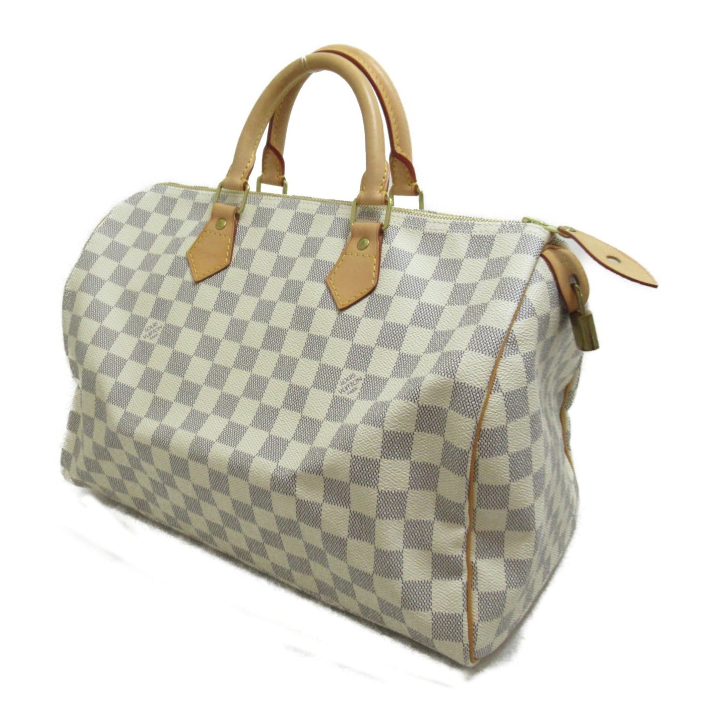 LOUIS VUITTON Speedy 30 handbag White Damier Azur PVC coated canvas N41533