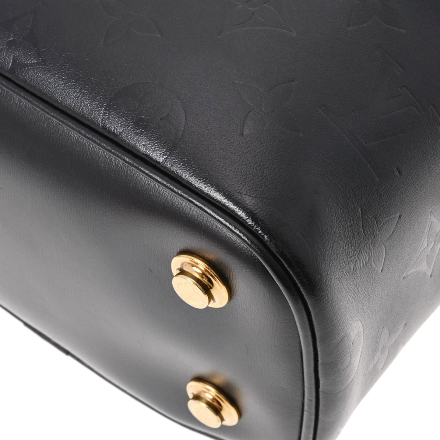 LOUIS VUITTON Monogram Ink Vanity PM Black M57118 Women's Leather Handbag