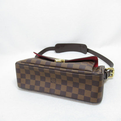LOUIS VUITTON Ravello GM Shoulder Bag Brown Ebene Damier PVC coated canvas N60006