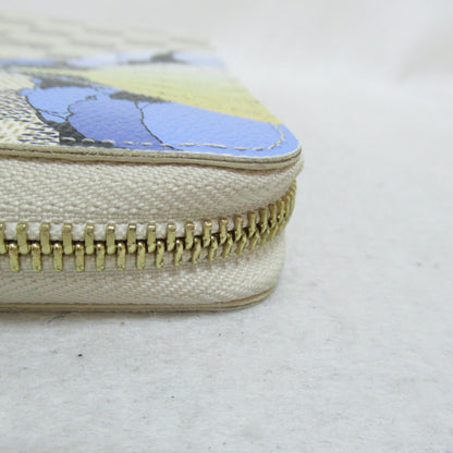 LOUIS VUITTON Illustre Zippy Wallet Round Long Wallet Ivory Damier Azur PVC coated canvas N63006