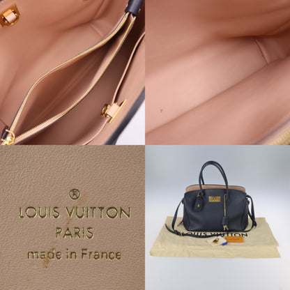 LOUIS VUITTON Mira MM Handbag M53948 Taurillon Leather Blue Marine 2WAY Gold Hardware