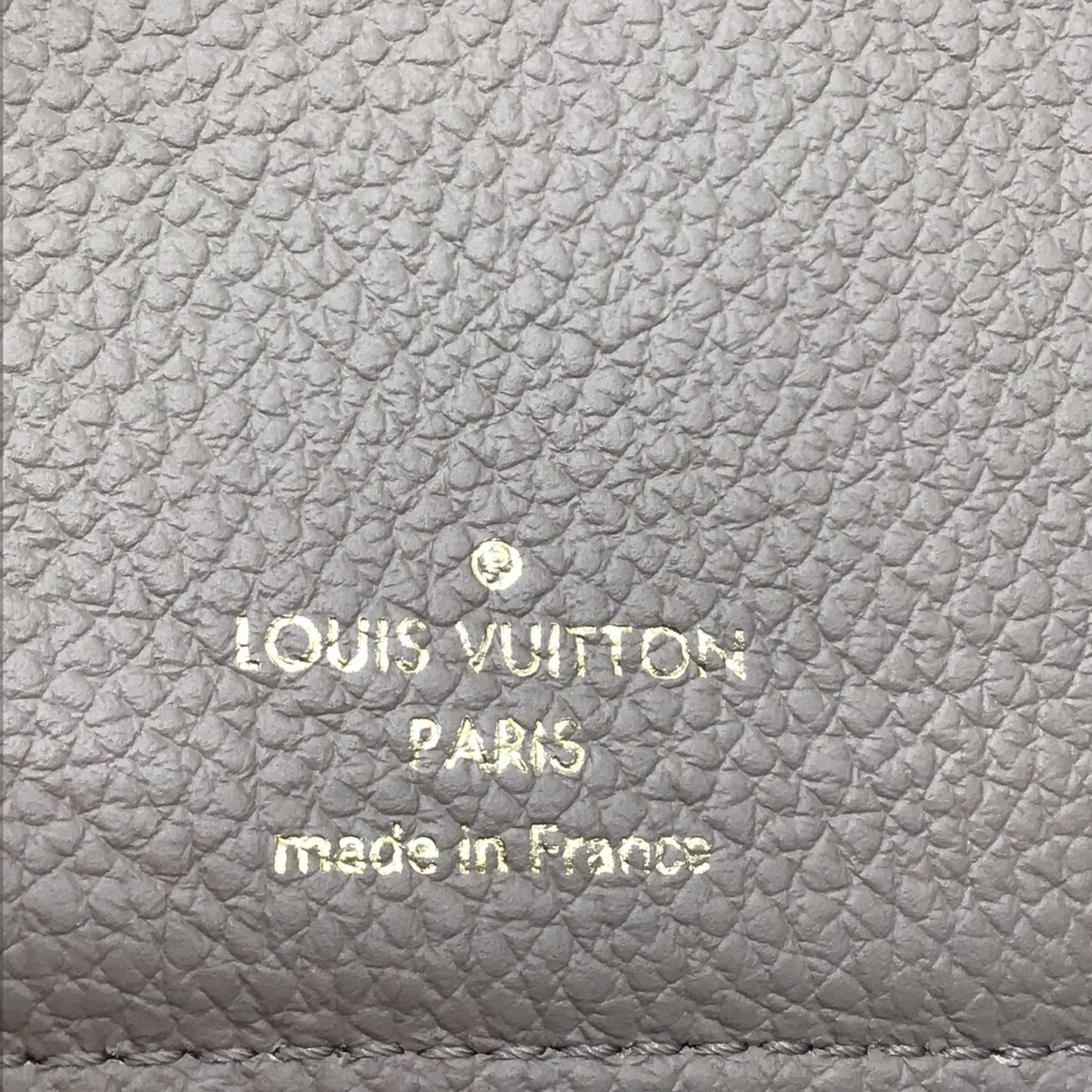 LOUIS VUITTON Monogram Implant Portefeuille Claire M80152 Bifold Wallet Compact Leather Tourtrell Greige Women's