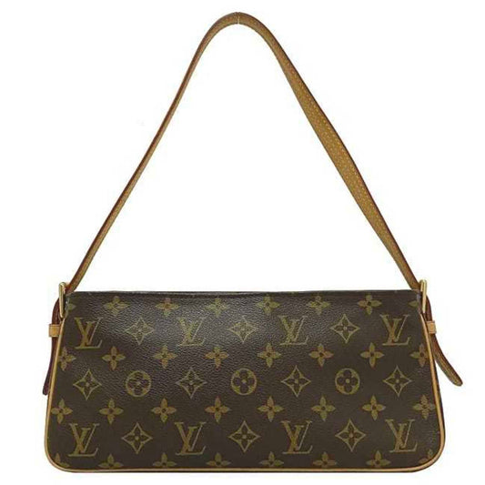 LOUIS VUITTON Bag Vibasite MM Brown Beige Monogram M51164 Canvas Nume Leather DU0084  Handbag LV