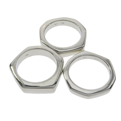 Gucci Triple Hexagon 3 Set Ring/Ring Silver Ladies GUCCI