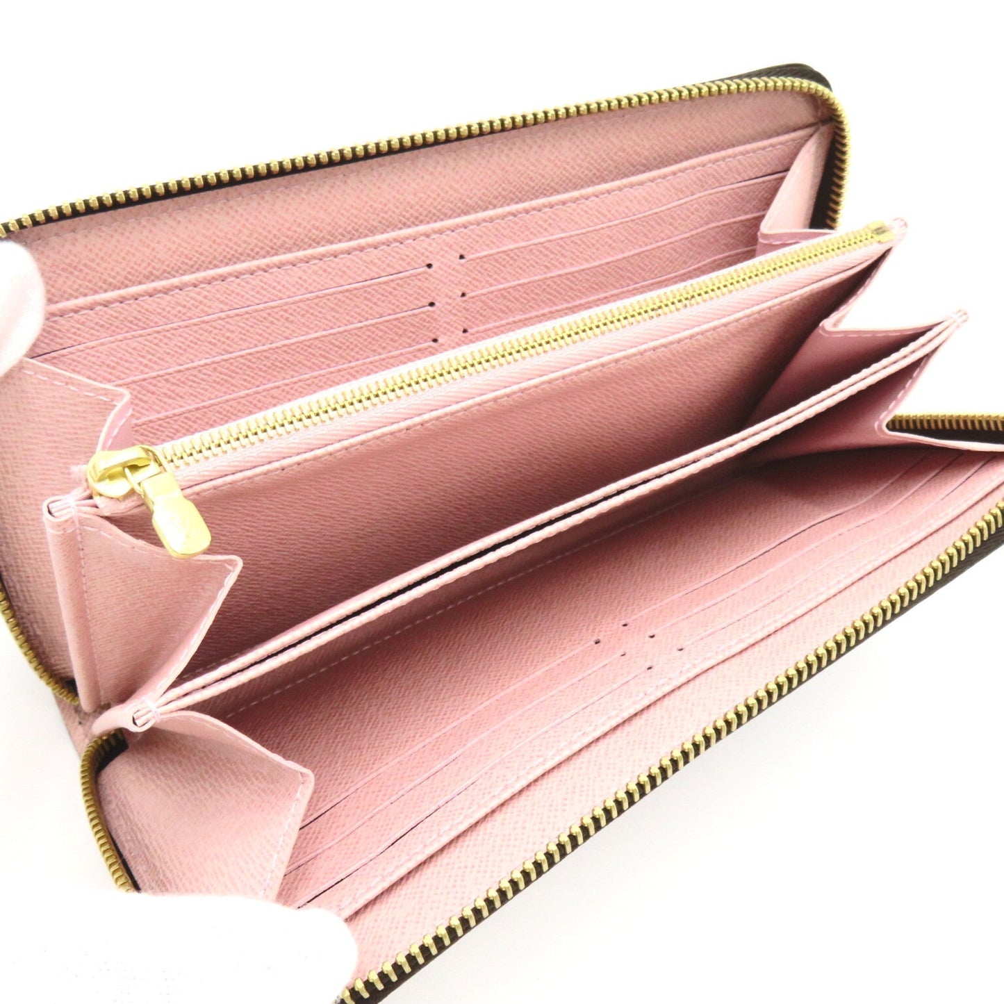LOUIS VUITTON Zippy wallet Brown Pink Rose valerine Monogram PVC coated canvas M41894