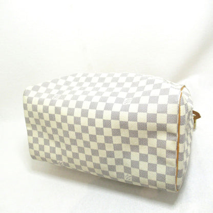 LOUIS VUITTON Speedy 30 handbag White Damier Azur PVC coated canvas N41533