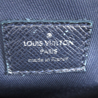 LOUIS VUITTON Anton Backpack Navy Blue Marine Taiga leather M30149