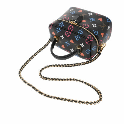 LOUIS VUITTON Monogram Game On Vanity PM Noir M57482 Women's Canvas Bag