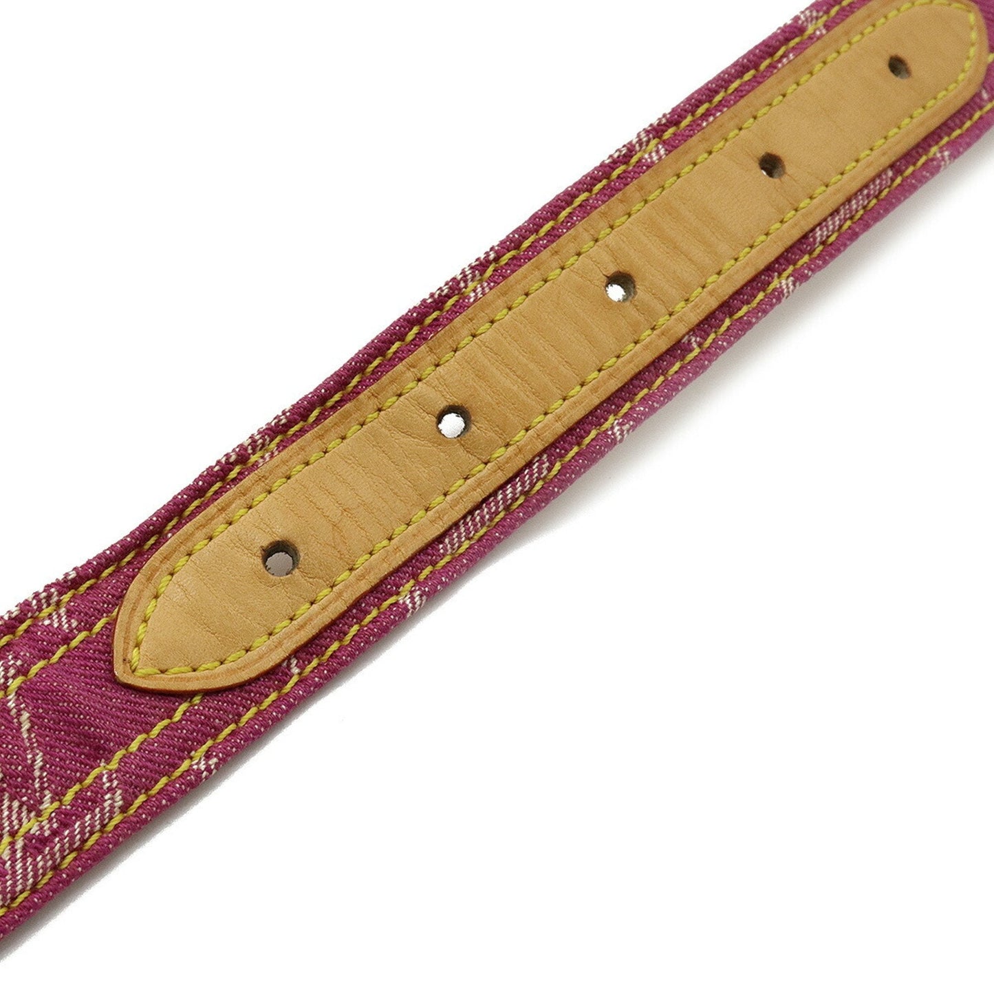 LOUIS VUITTON Monogram Sun Tulle Belt Leather Fuchsia Pink #90 90/36 M6925U