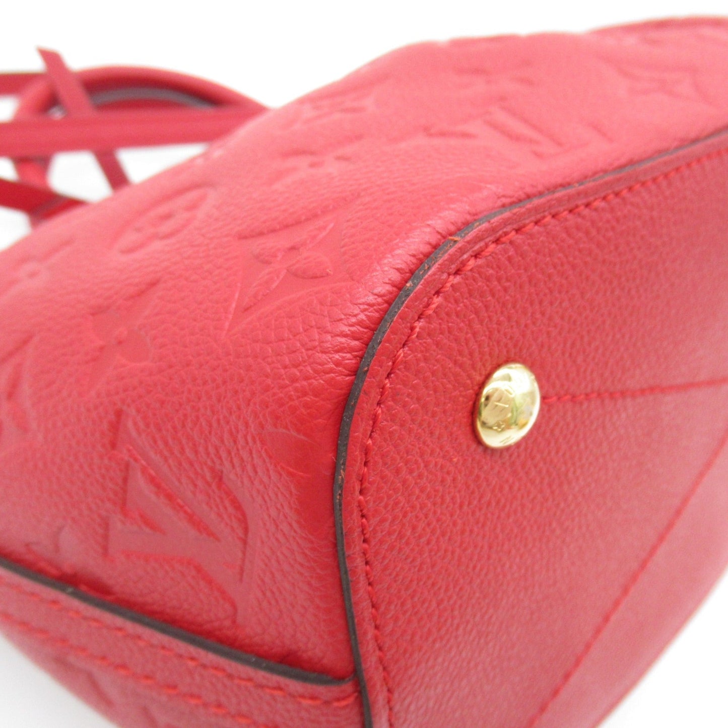 LOUIS VUITTON Mazarine PM Cerise Shoulder Bag Red Cerise Monogram empreinte Calfskin [cowhide] M50638