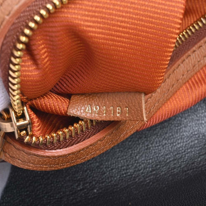 LOUIS VUITTON Monogram Blox Pochette Shoulder Bag M40506 Brown/Black/Blue Women's